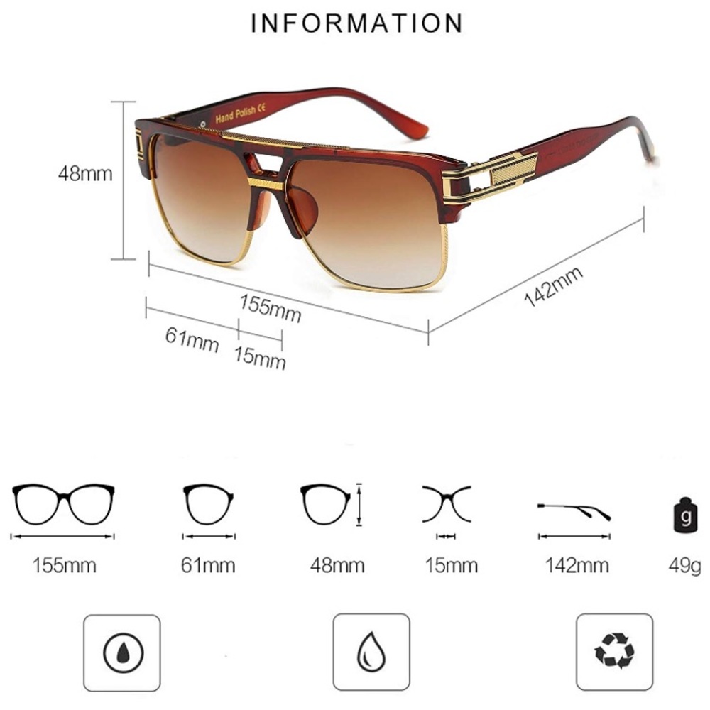✨ MEN’S  BROWN  MIAMI SUNGLASSES Glasses.✨
NEW - Picture 3 of 12